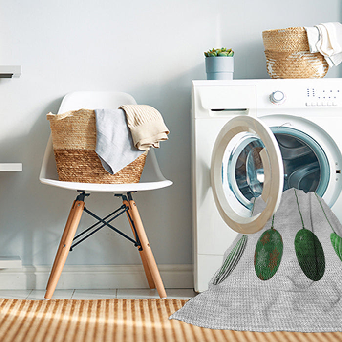 Machine Washable Transitional Sage Green Rug in a Washing Machine, wshpat520