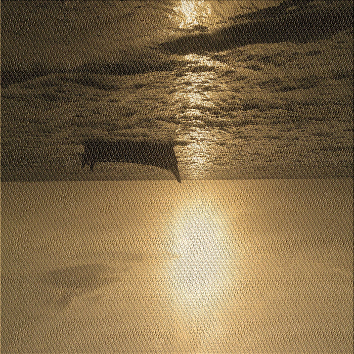 Round Patterned Orange Gold Rug, pat521brn