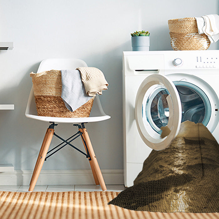 Machine Washable Transitional Orange Gold Rug in a Washing Machine, wshpat521brn