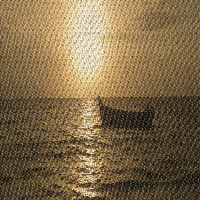 Patterned Orange Gold Rug, pat521brn