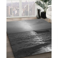 Patterned Black Rug, pat521gry