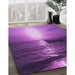 Machine Washable Transitional Dark Magenta Purple Rug in a Family Room, wshpat521pur