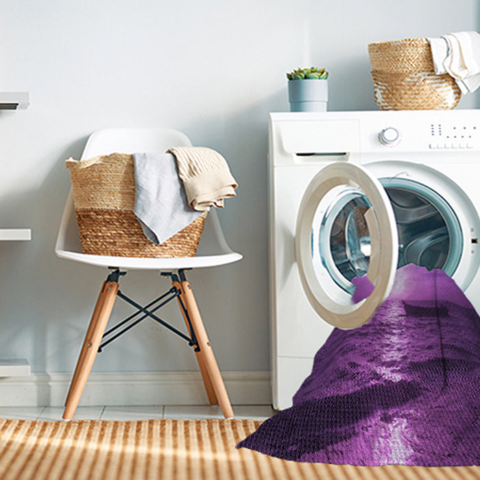 Machine Washable Transitional Dark Magenta Purple Rug in a Washing Machine, wshpat521pur