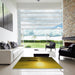 Square Patterned Yellow Rug in a Living Room, pat521yw
