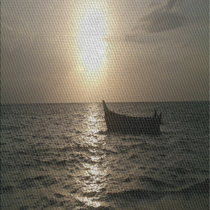 Patterned Mocha Brown Novelty Rug, pat521