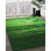 Machine Washable Transitional Deep Emerald Green Rug in a Family Room, wshpat522grn