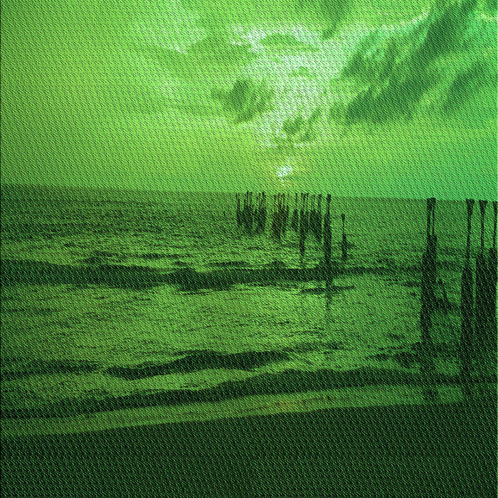 Patterned Deep Emerald Green Rug, pat522grn