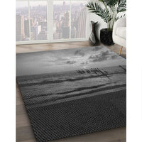 Patterned Gunmetal Gray Rug, pat522gry