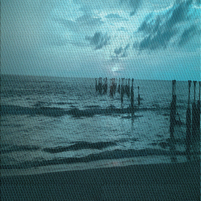 Patterned Deep-Sea Blue Rug, pat522lblu