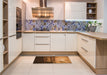 Patterned Red Rug in a Kitchen, pat522org