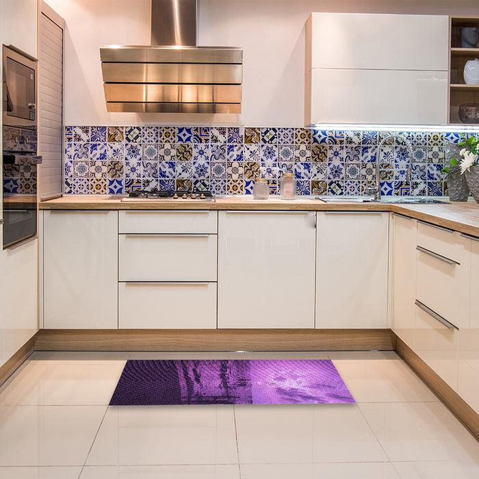 Machine Washable Transitional Purple Rug in a Bedroom, wshpat522pur