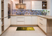 Patterned Yellow Rug in a Kitchen, pat522yw