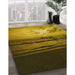 Machine Washable Transitional Yellow Rug in a Family Room, wshpat522yw