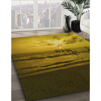 Patterned Yellow Rug, pat522yw