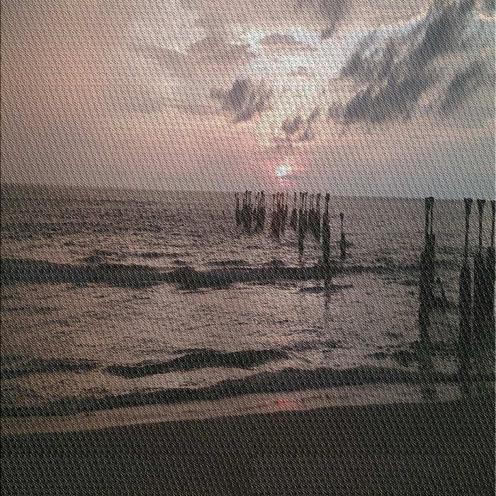 Patterned Charcoal Black Novelty Rug, pat522