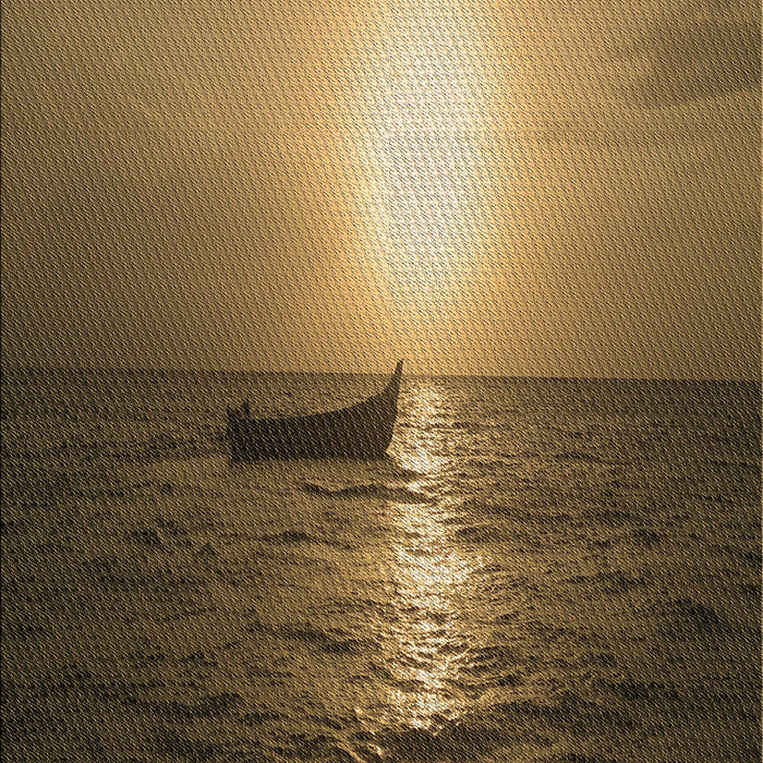 Patterned Caramel Brown Rug, pat523brn