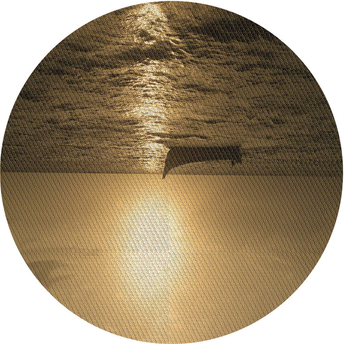 Square Patterned Caramel Brown Rug, pat523brn