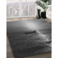 Patterned Black Rug, pat523gry