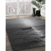 Machine Washable Transitional Black Rug in a Family Room, wshpat523gry