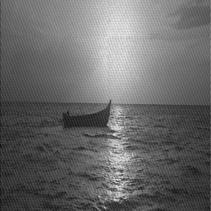 Patterned Black Rug, pat523gry