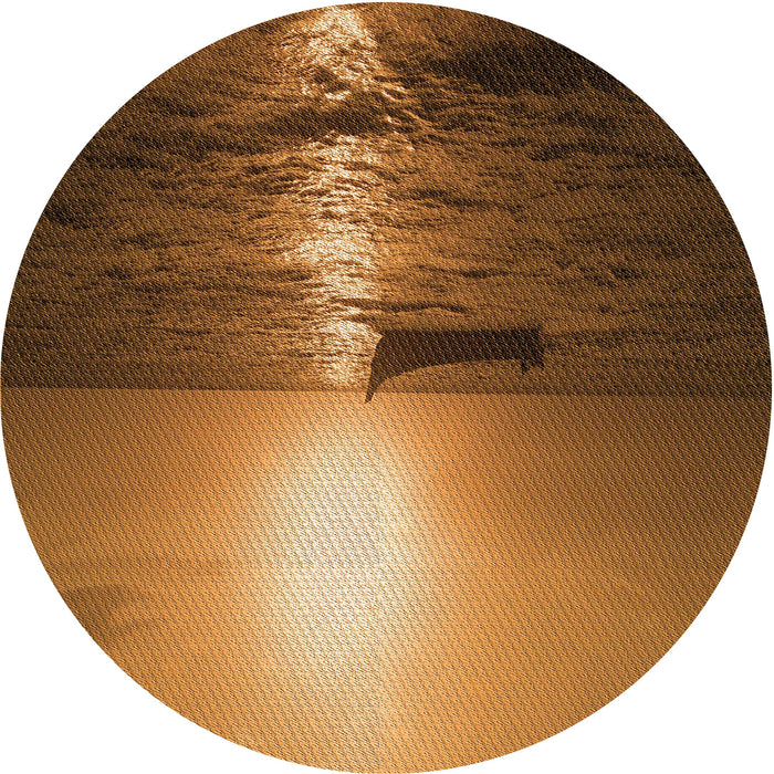 Square Patterned Red Brown Rug, pat523org