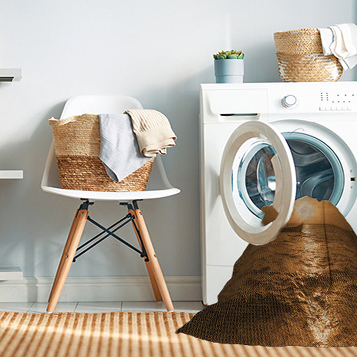 Machine Washable Transitional Red Brown Rug in a Washing Machine, wshpat523org