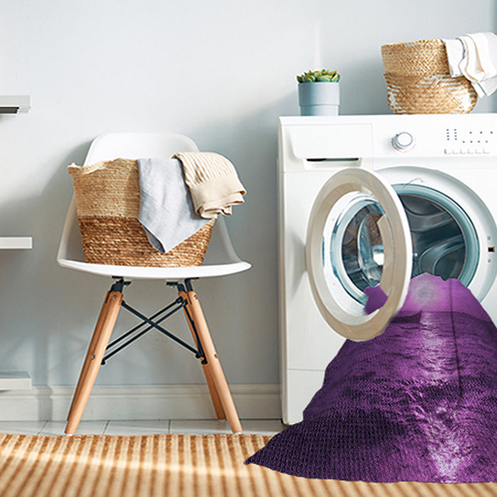 Machine Washable Transitional Dark Magenta Purple Rug in a Washing Machine, wshpat523pur