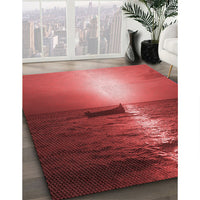 Patterned Red Rug, pat523rd
