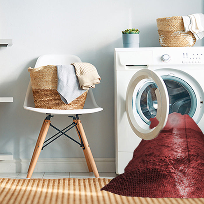 Machine Washable Transitional Red Rug in a Washing Machine, wshpat523rd