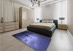 Patterned Light Slate Blue Rug in a Bedroom, pat524blu
