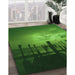 Machine Washable Transitional Deep Emerald Green Rug in a Family Room, wshpat524grn