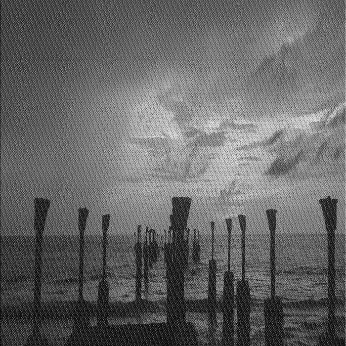 Patterned Charcoal Black Rug, pat524gry