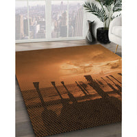 Patterned Orange Rug, pat524org