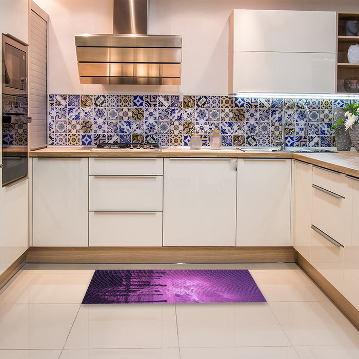 Patterned Purple Rug in a Kitchen, pat524pur