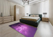 Patterned Purple Rug in a Bedroom, pat524pur