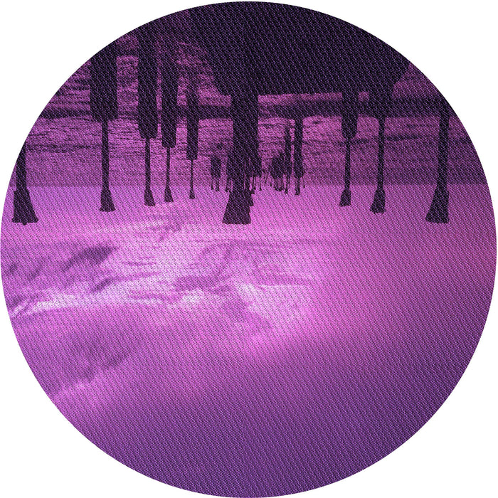 Square Patterned Purple Rug, pat524pur