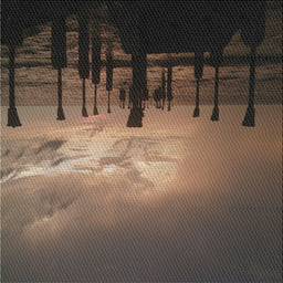 Sideview of Machine Washable Transitional Dark Almond Brown Rug, wshpat524