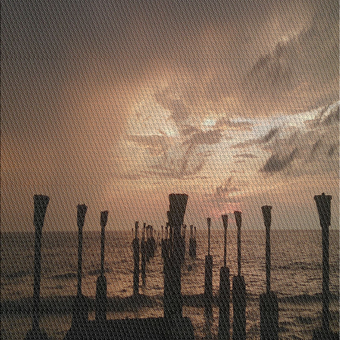 Machine Washable Transitional Dark Almond Brown Rug, wshpat524