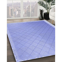 Patterned Light Slate Blue Rug, pat525blu