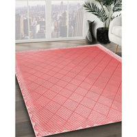 Patterned Light Coral Pink Rug, pat525rd