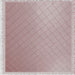 Square Patterned Rose Gold Pink Novelty Rug, pat525