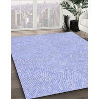 Patterned Sky Blue Rug, pat526blu