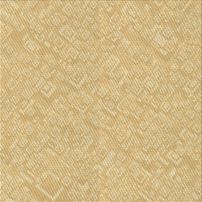 Round Patterned Golden Gold Rug, pat526brn
