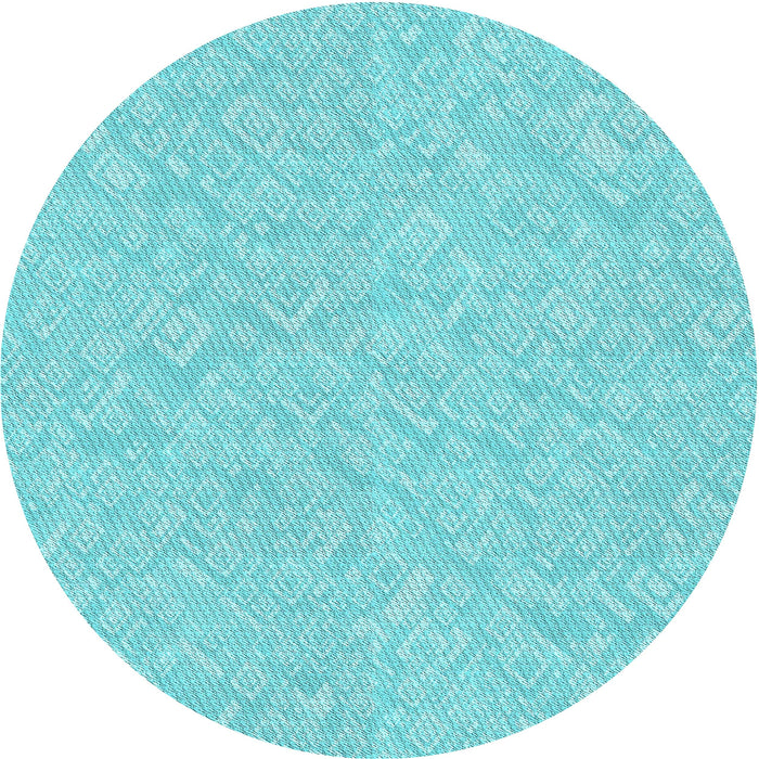 Square Patterned Turquoise Green Rug, pat526lblu