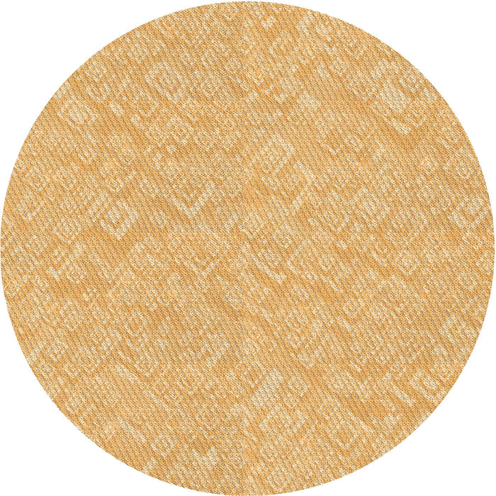Square Patterned Chrome Gold Yellow Rug, pat526org