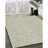 Patterned Khaki Green Novelty Rug, pat526