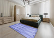 Patterned Jeans Blue Rug in a Bedroom, pat527blu