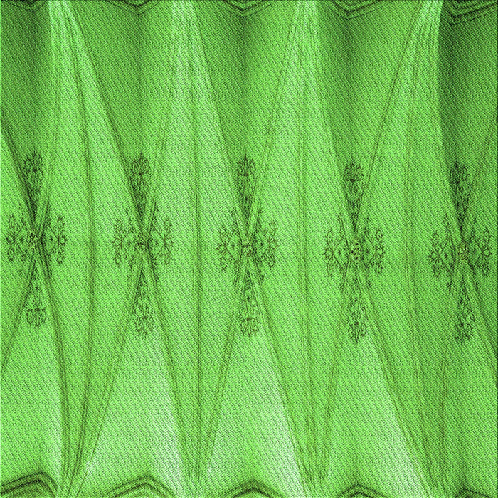 Round Patterned Emerald Green Rug, pat527grn