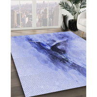 Patterned Periwinkle Purple Rug, pat528blu