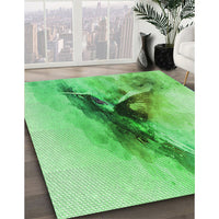 Patterned Green Rug, pat528grn